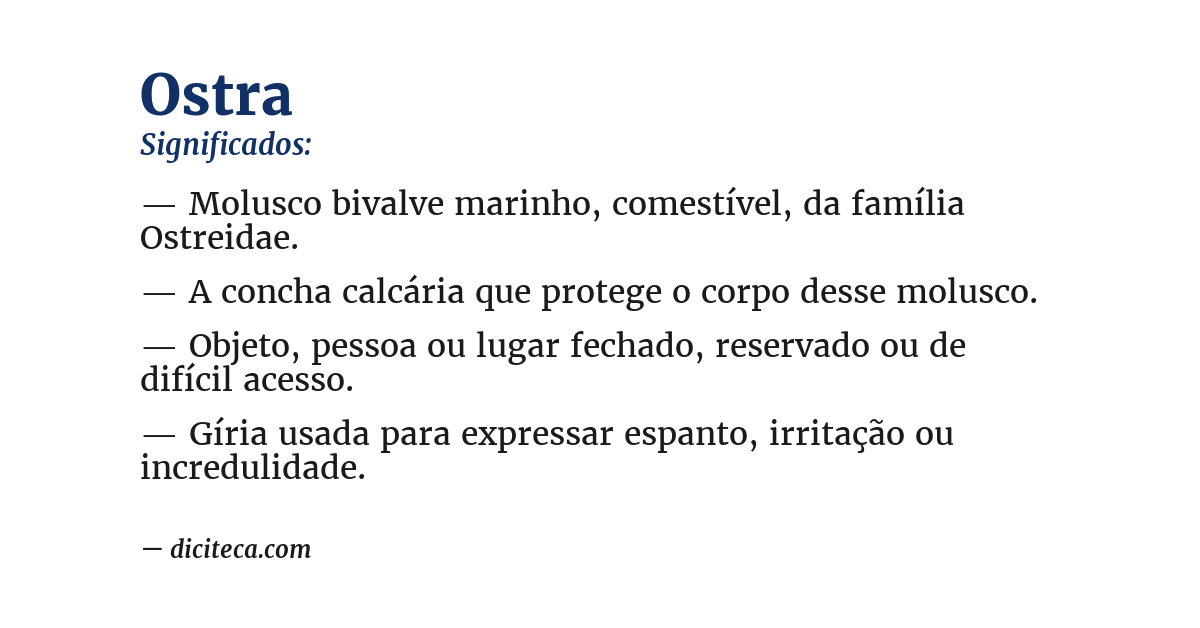 Significado de ostra