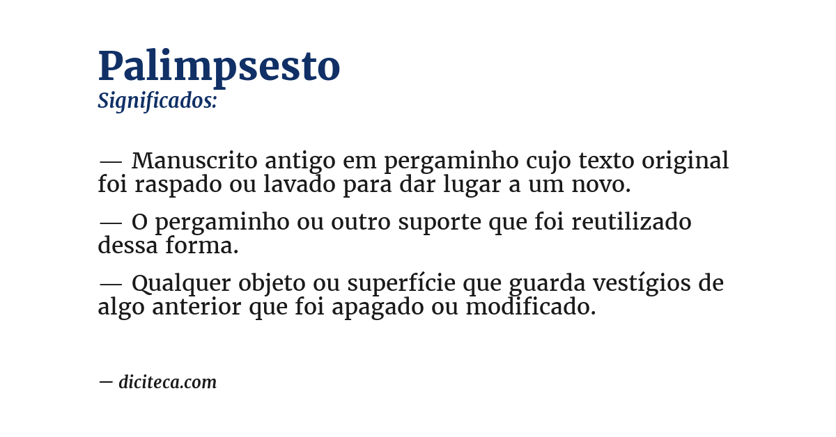 Significado de palimpsesto