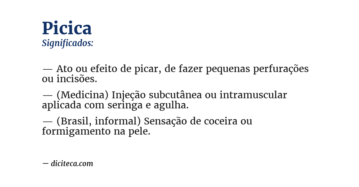 Significado de picica