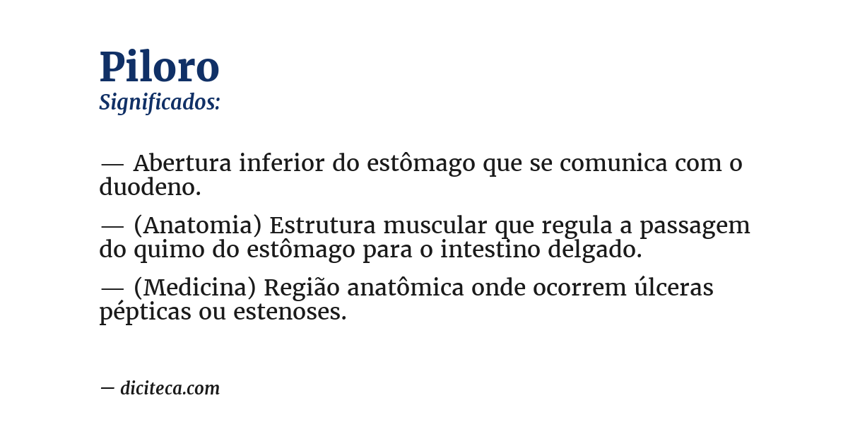 Significado de piloro