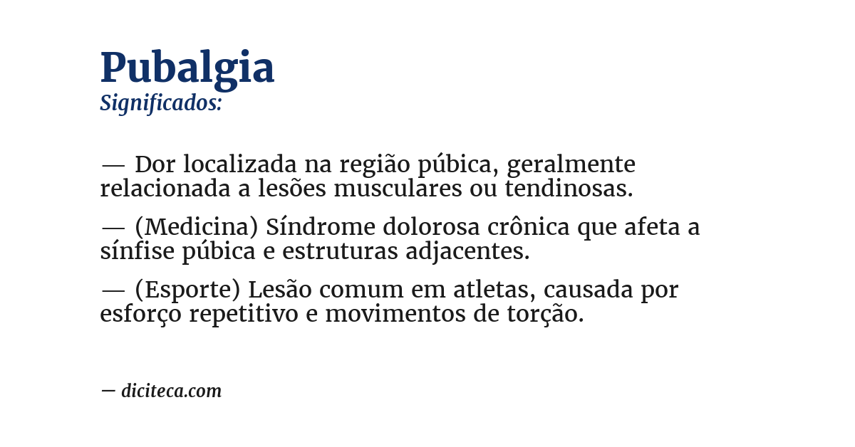 Significado de pubalgia