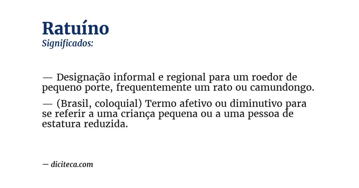 Significado de ratuíno