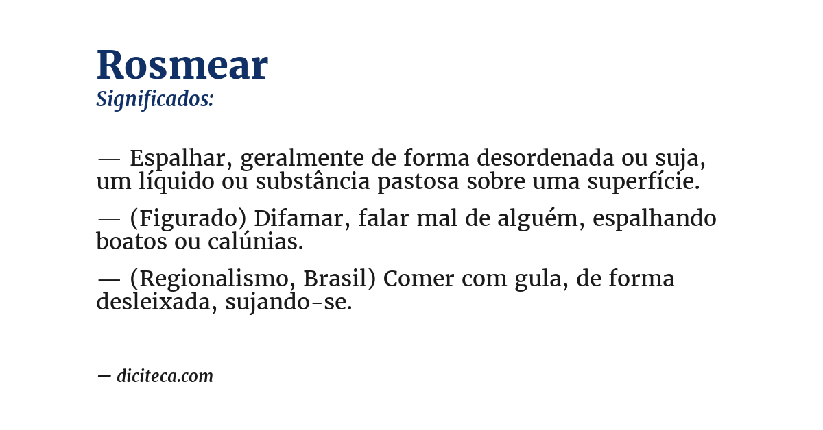 Significado de rosmear