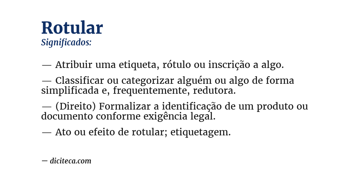 Significado de rotular