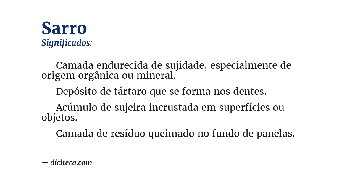Significado de sarro