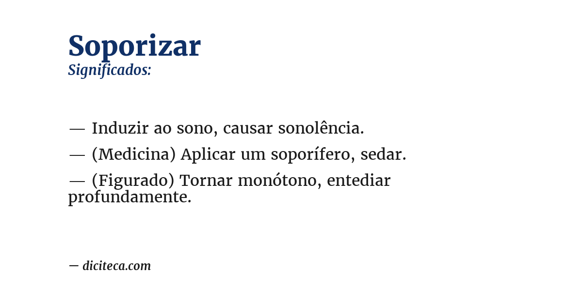 Significado de soporizar