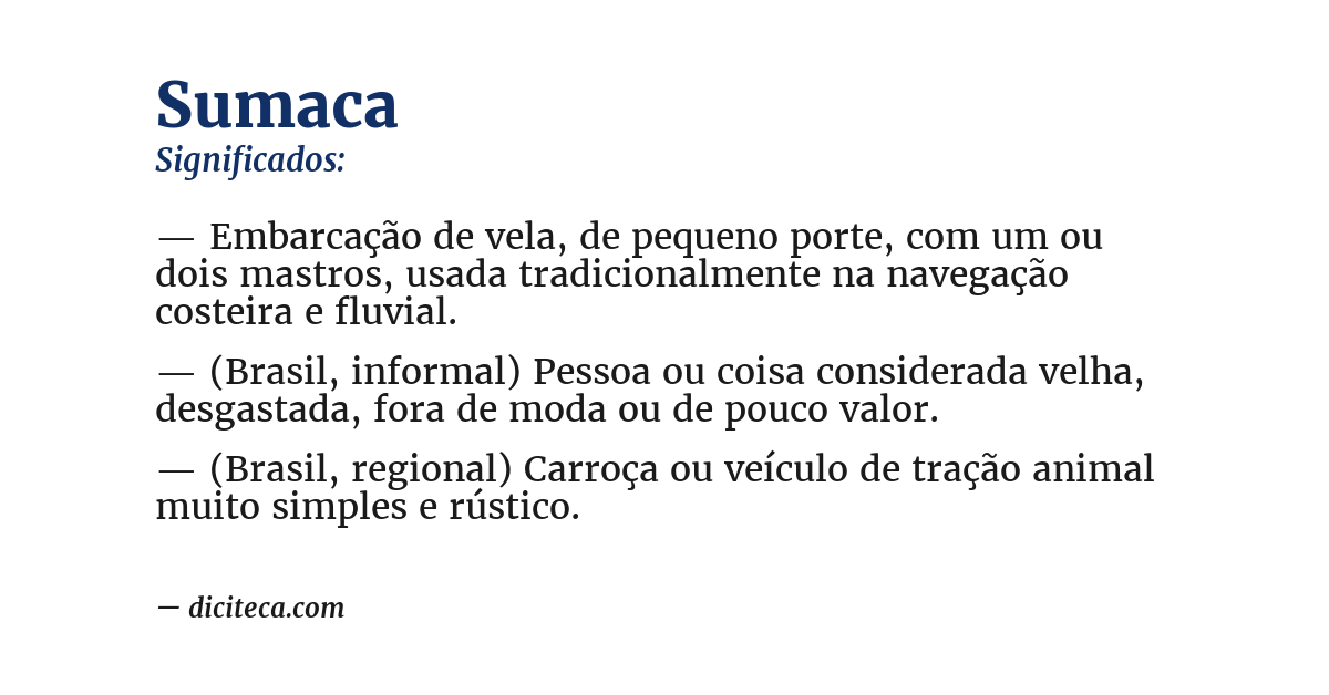 Significado de sumaca