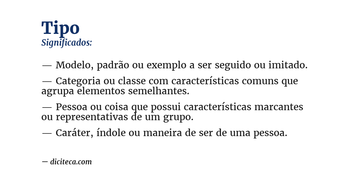 Significado de tipo