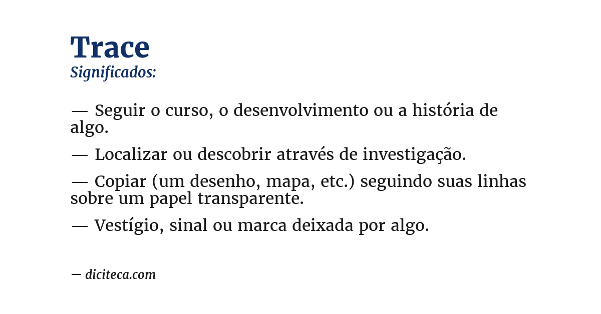 Significado de trace