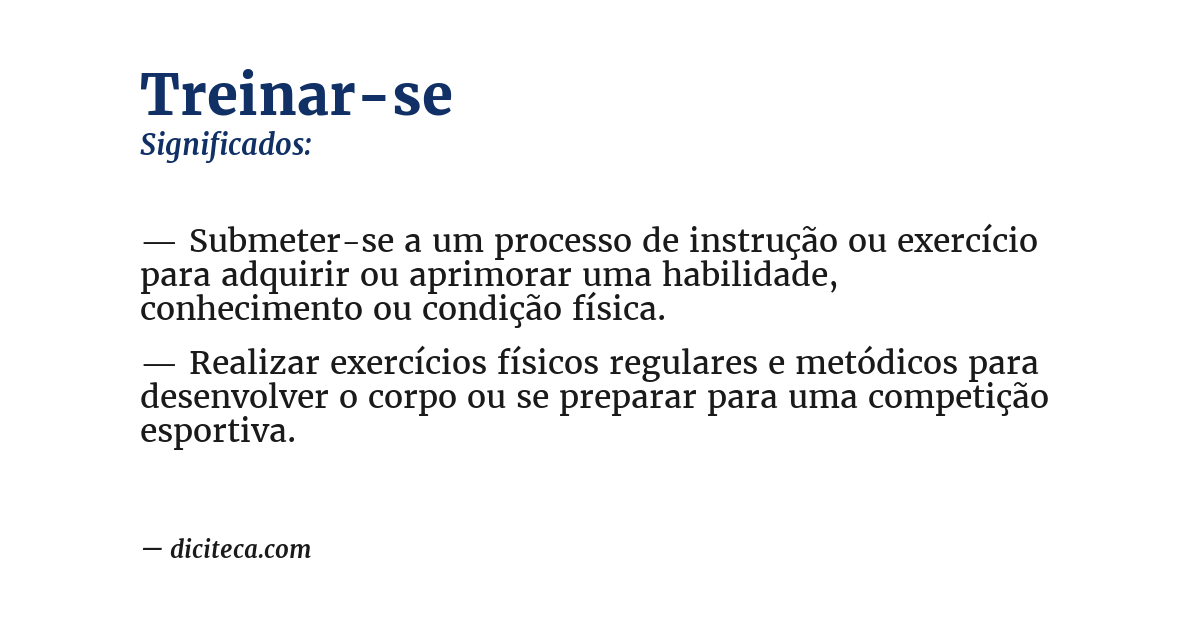 Significado de treinar-se
