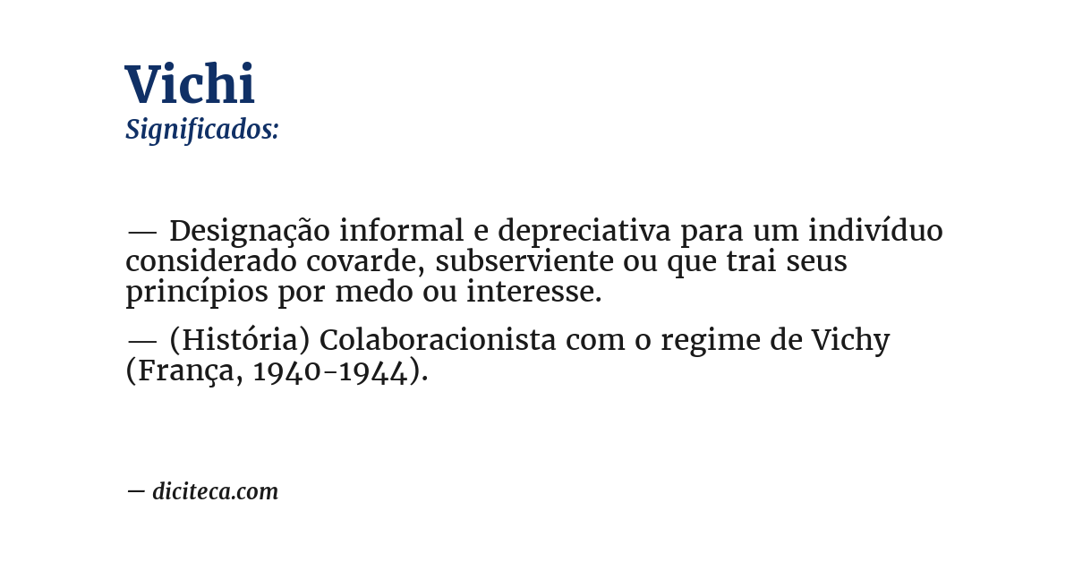 Significado de vichi