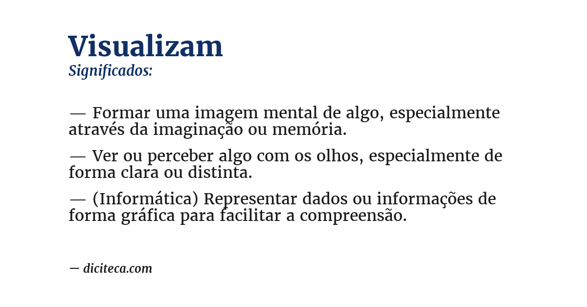 Significado de visualizam