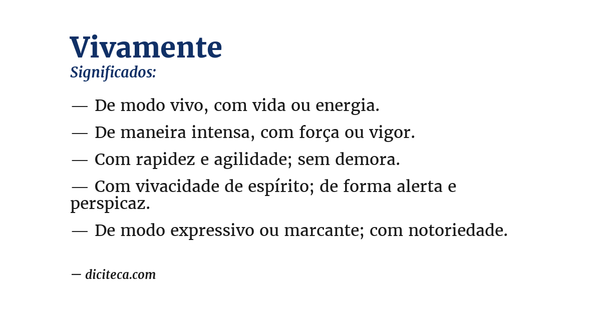 Significado de vivamente