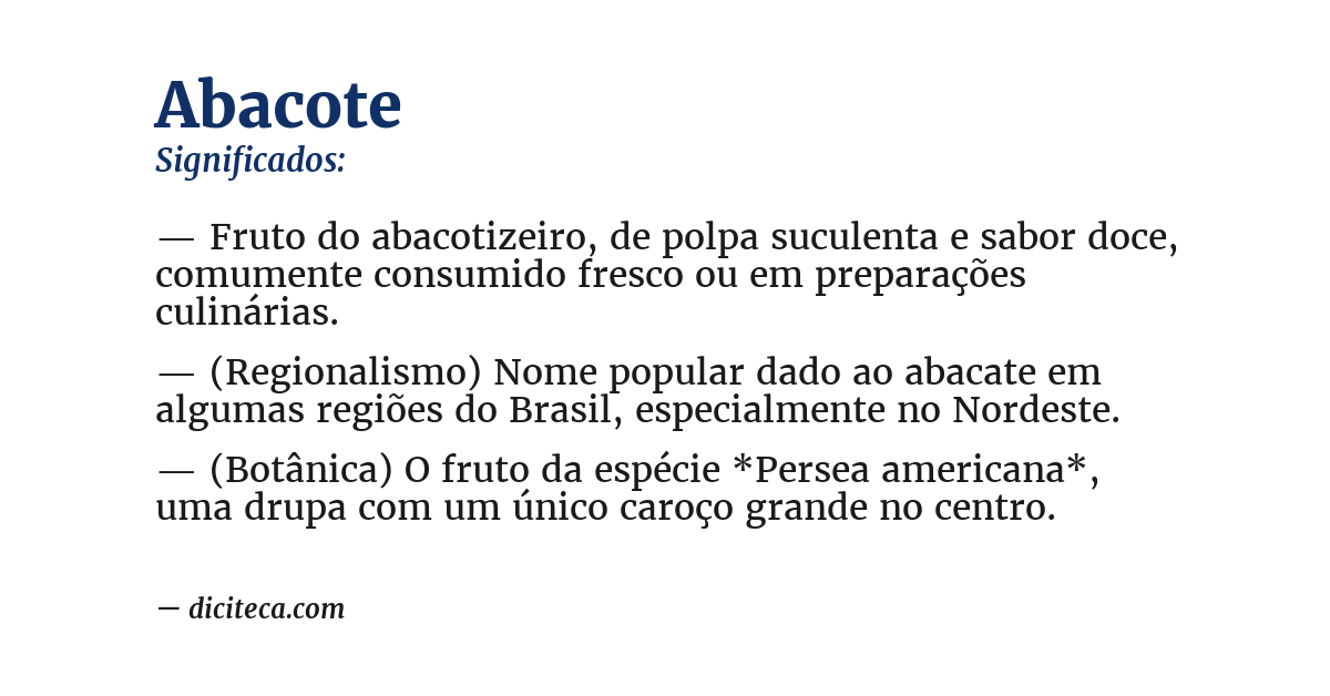 Significado de abacote
