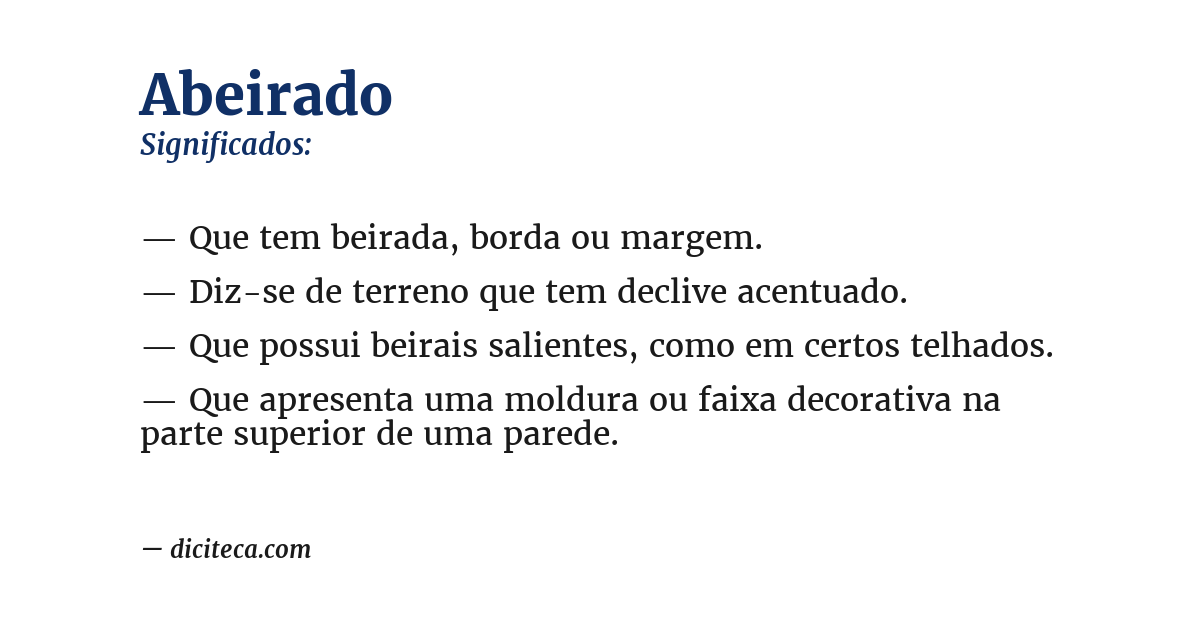 Significado de abeirado