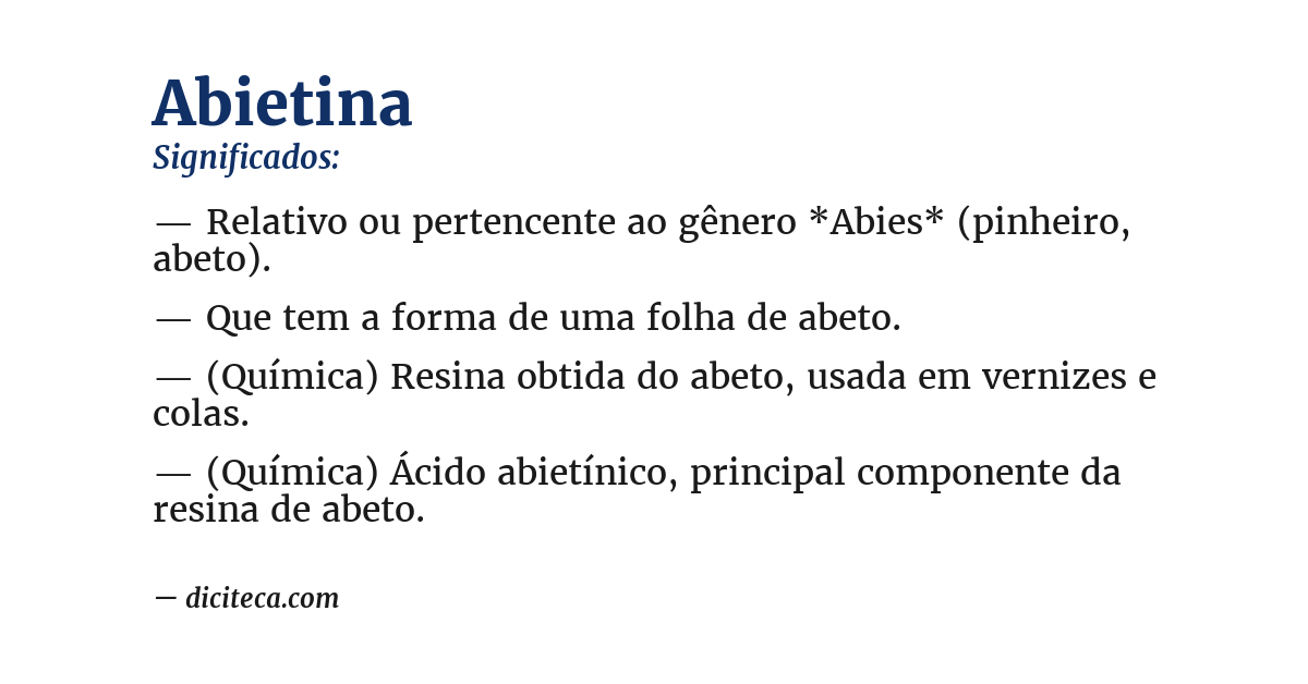 Significado de abietina