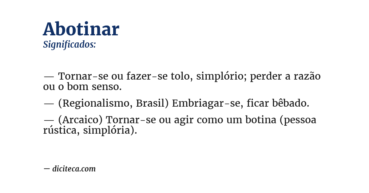 Significado de abotinar