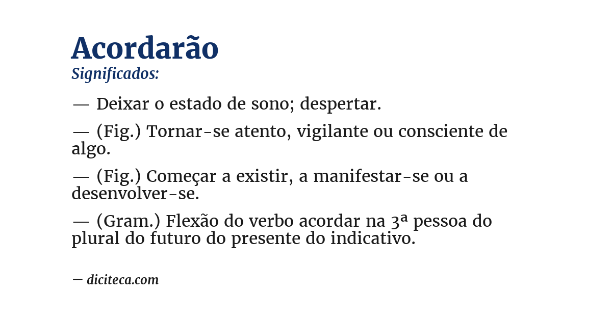 Significado de acordarão
