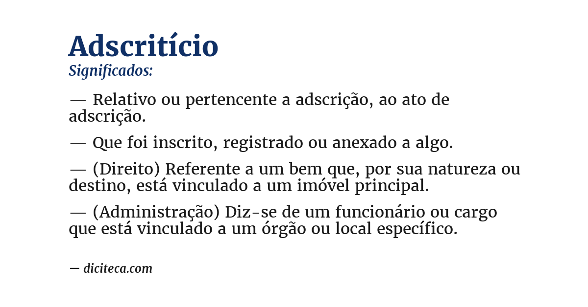 Significado de adscritício