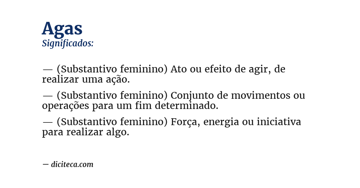 Significado de agas