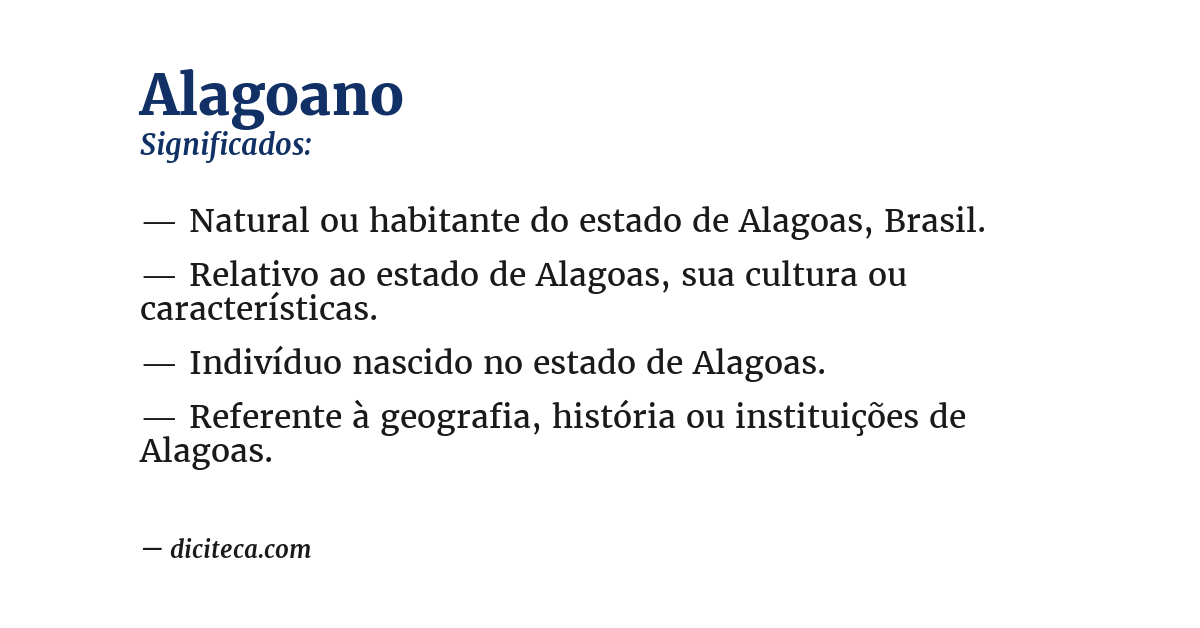 Significado de alagoano