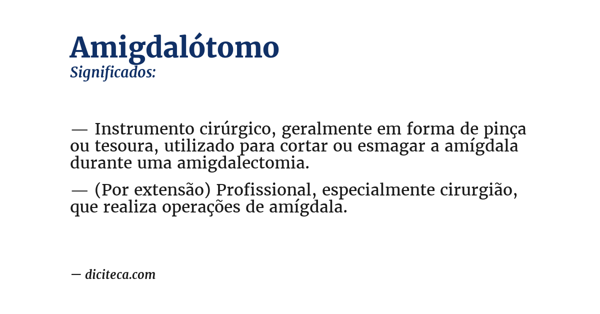 Significado de amigdalótomo