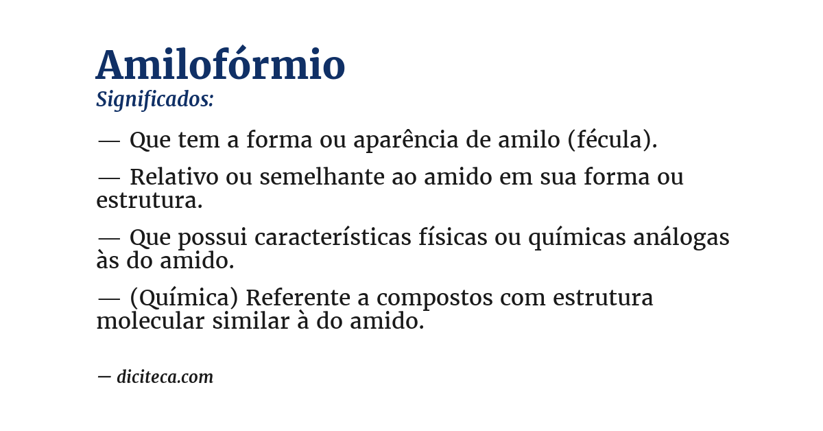 Significado de amilofórmio