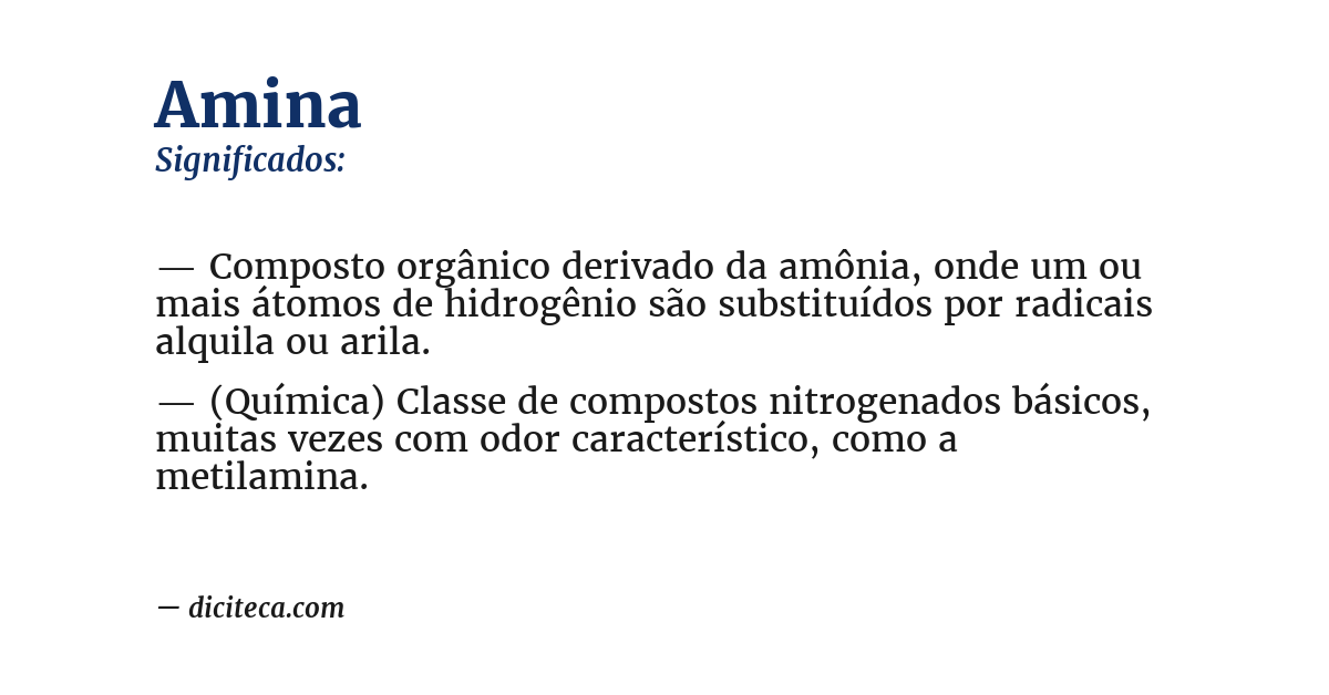 Significado de amina