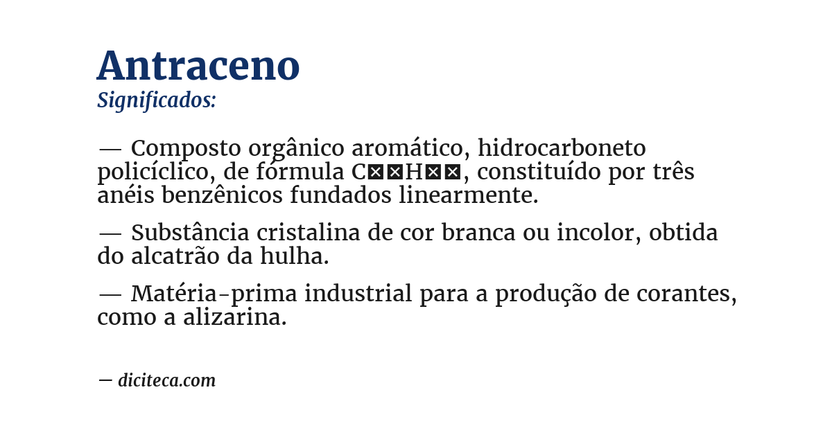 Significado de antraceno