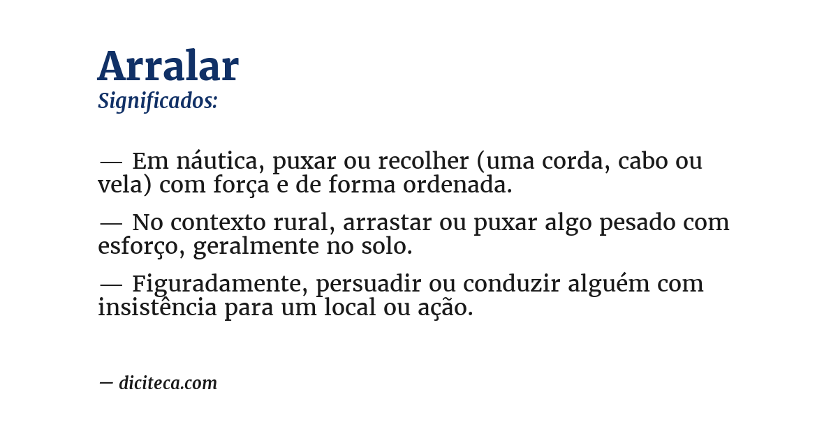 Significado de arralar