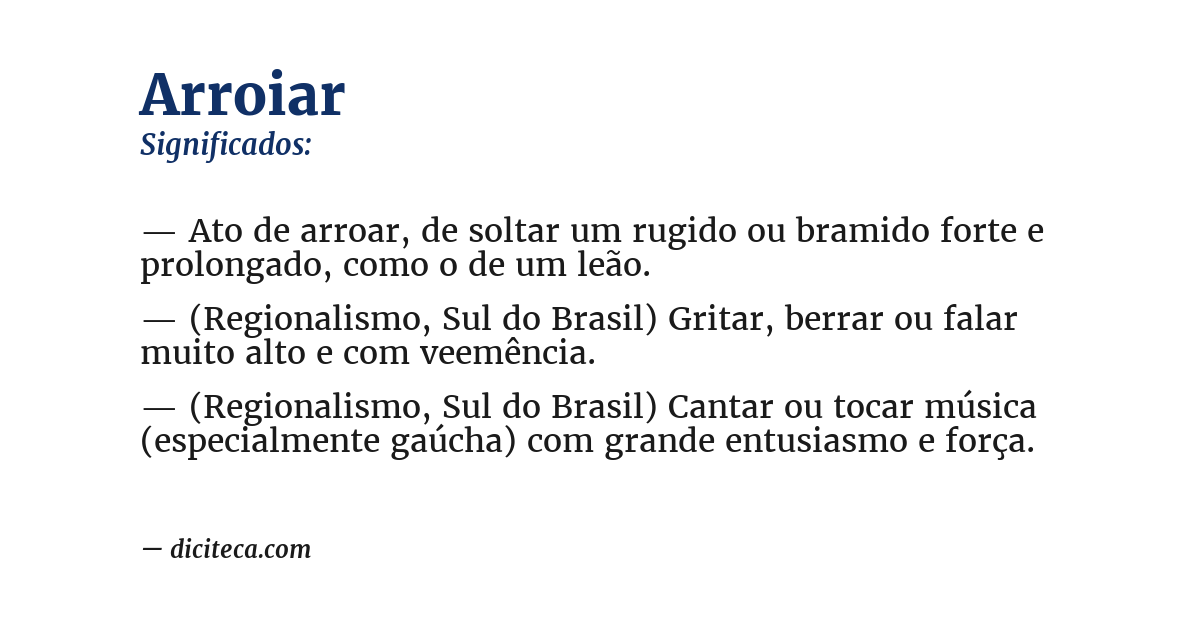 Significado de arroiar