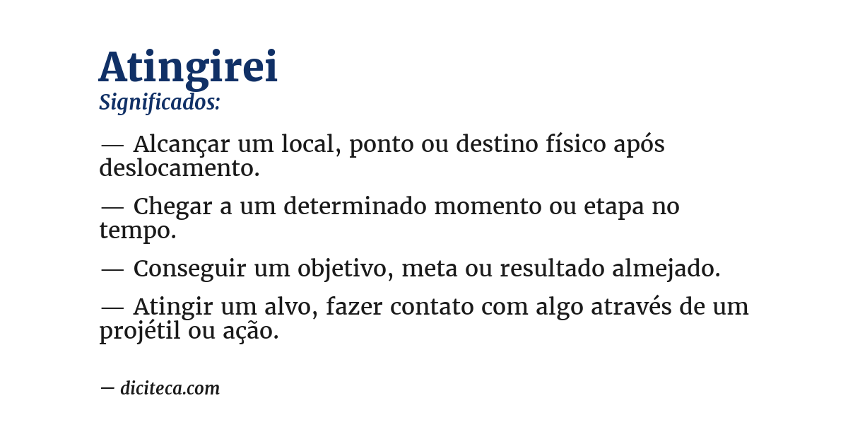 Significado de atingirei