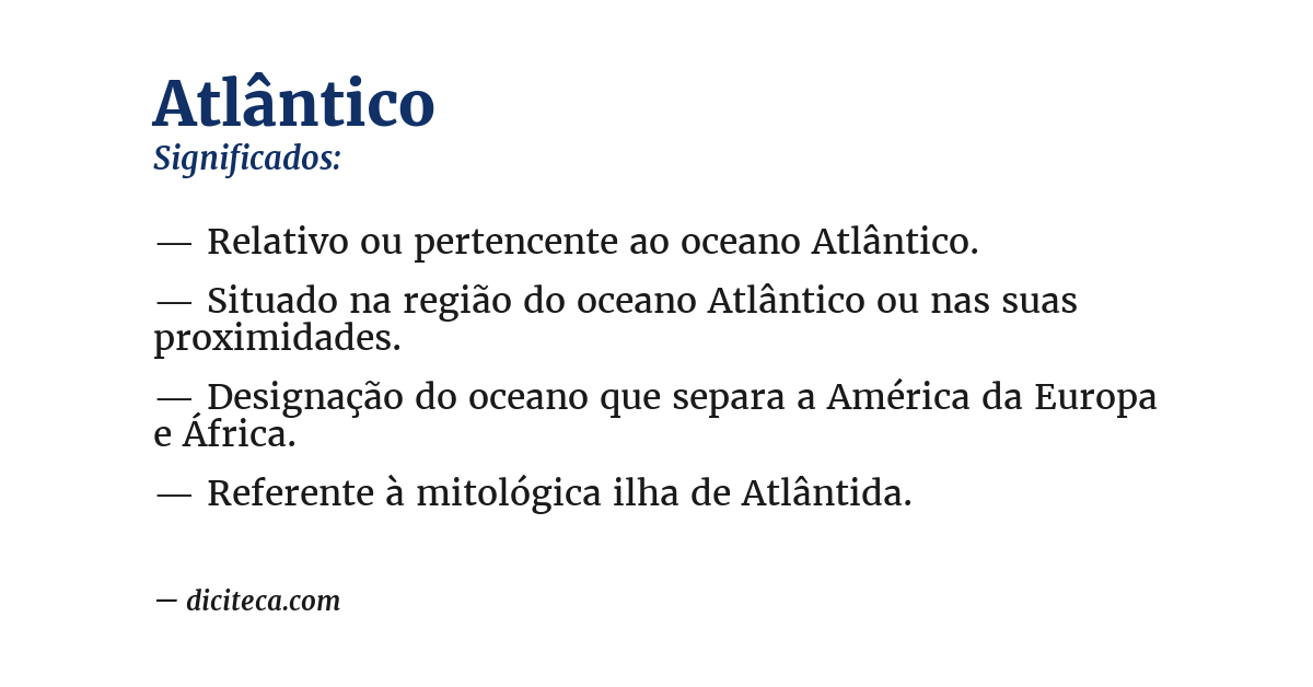 Significado de atlântico