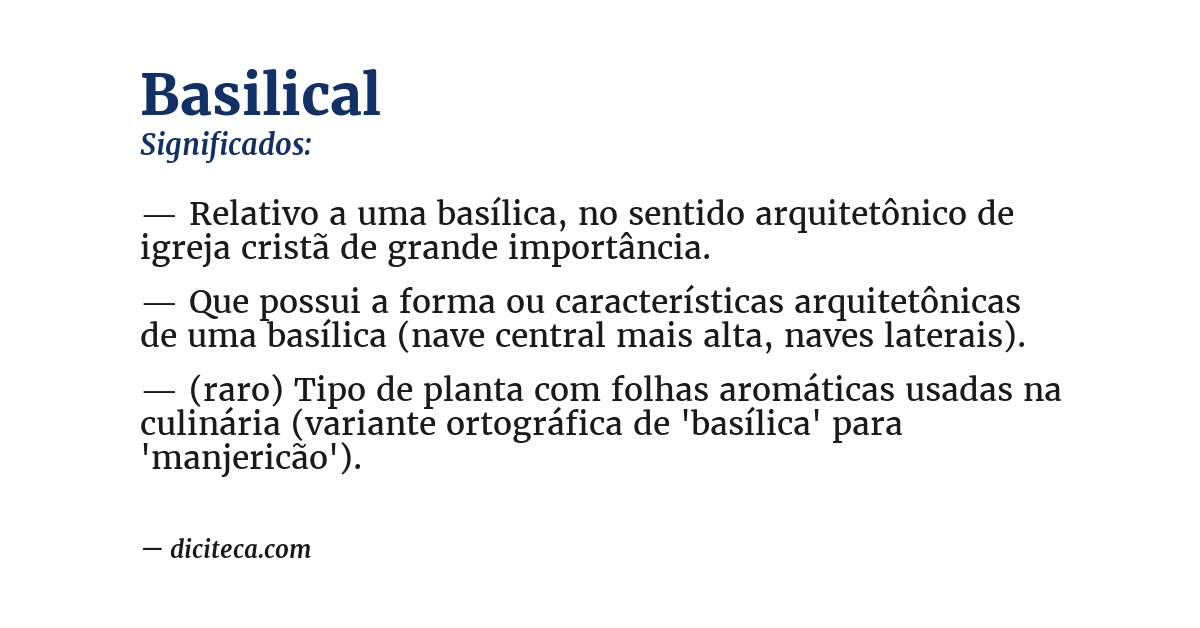 Significado de basilical