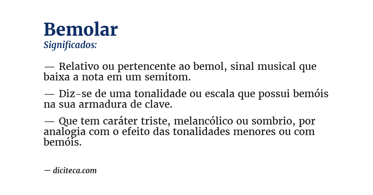 Significado de bemolar