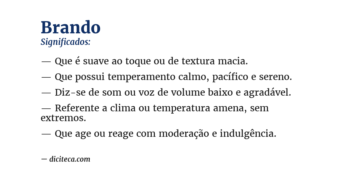Significado de brando