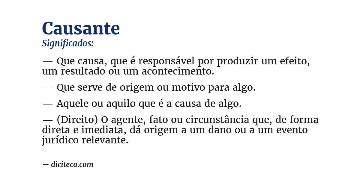 Significado de causante