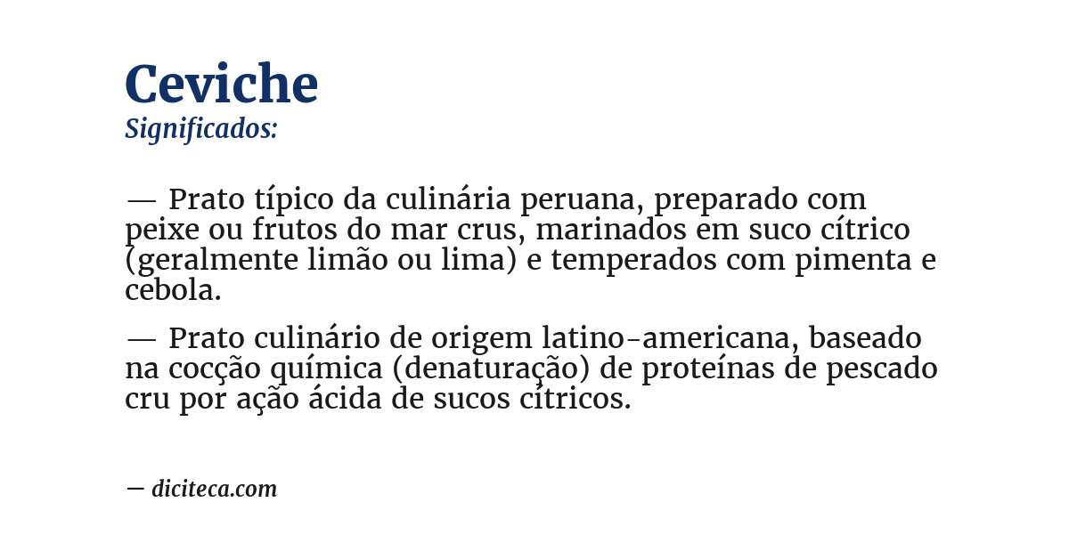 Significado de ceviche