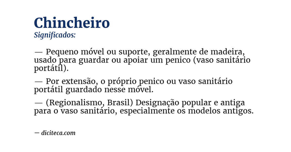 Significado de chincheiro