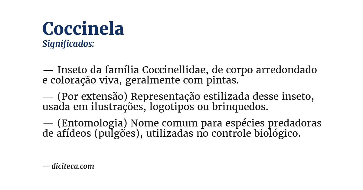 Significado de coccinela