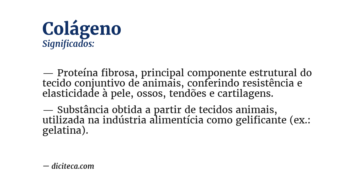 Significado de colágeno