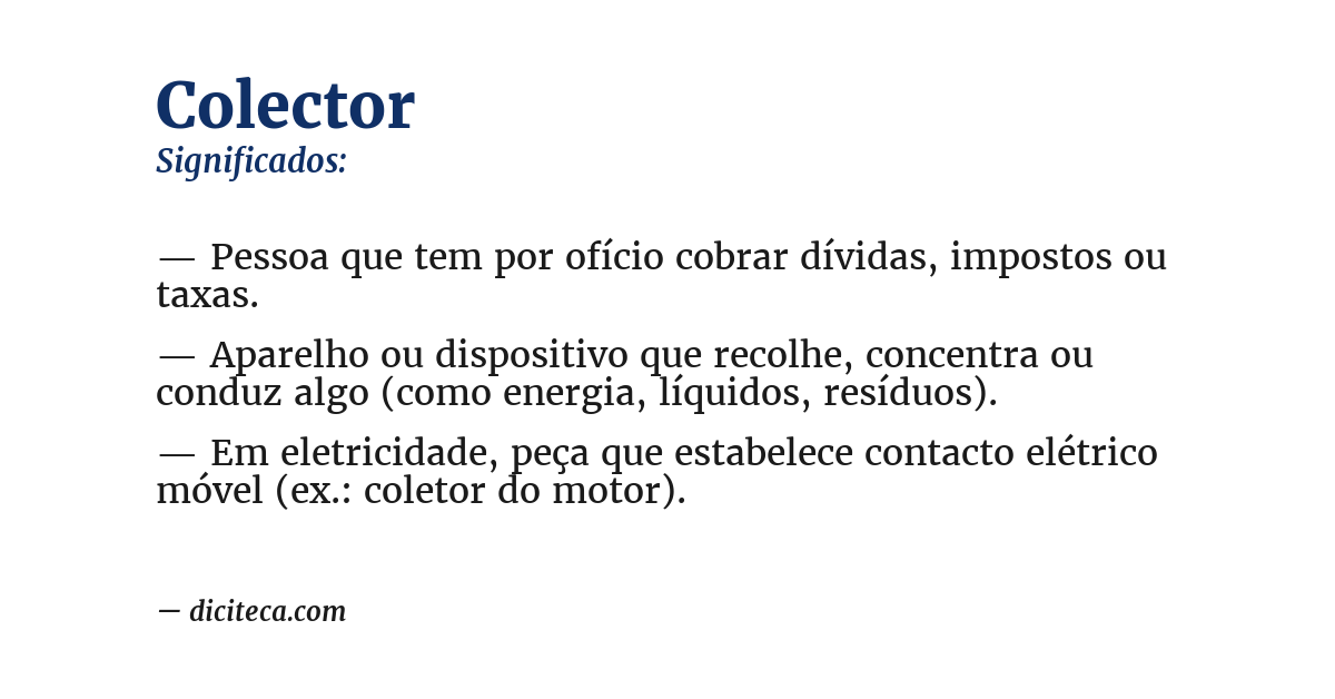 Significado de colector