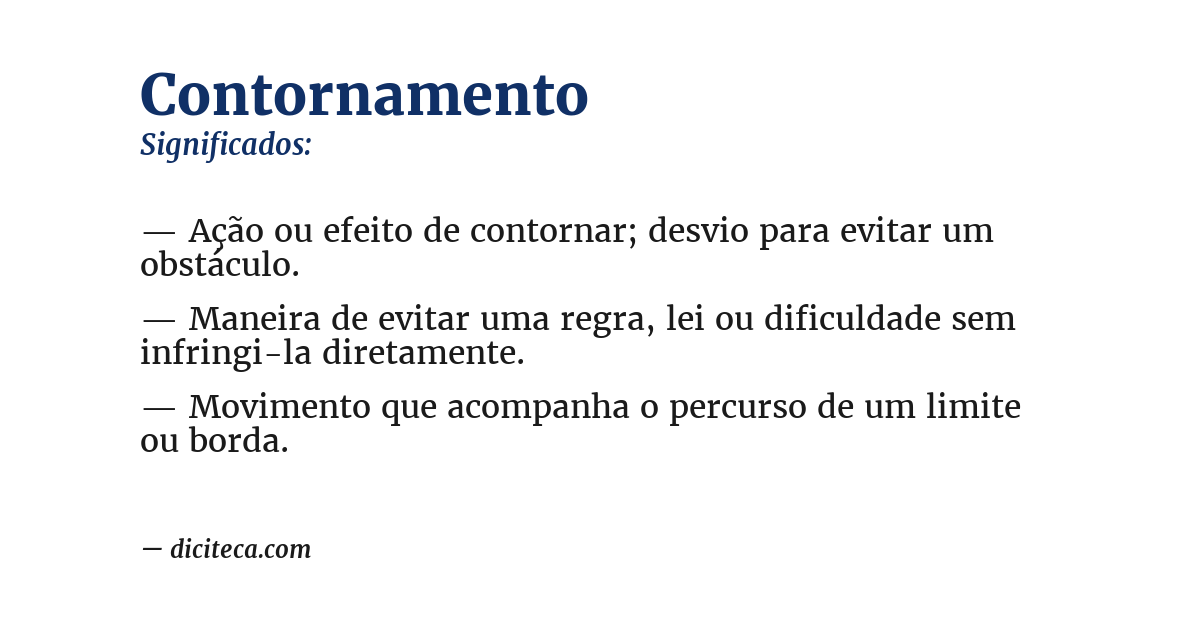 Significado de contornamento