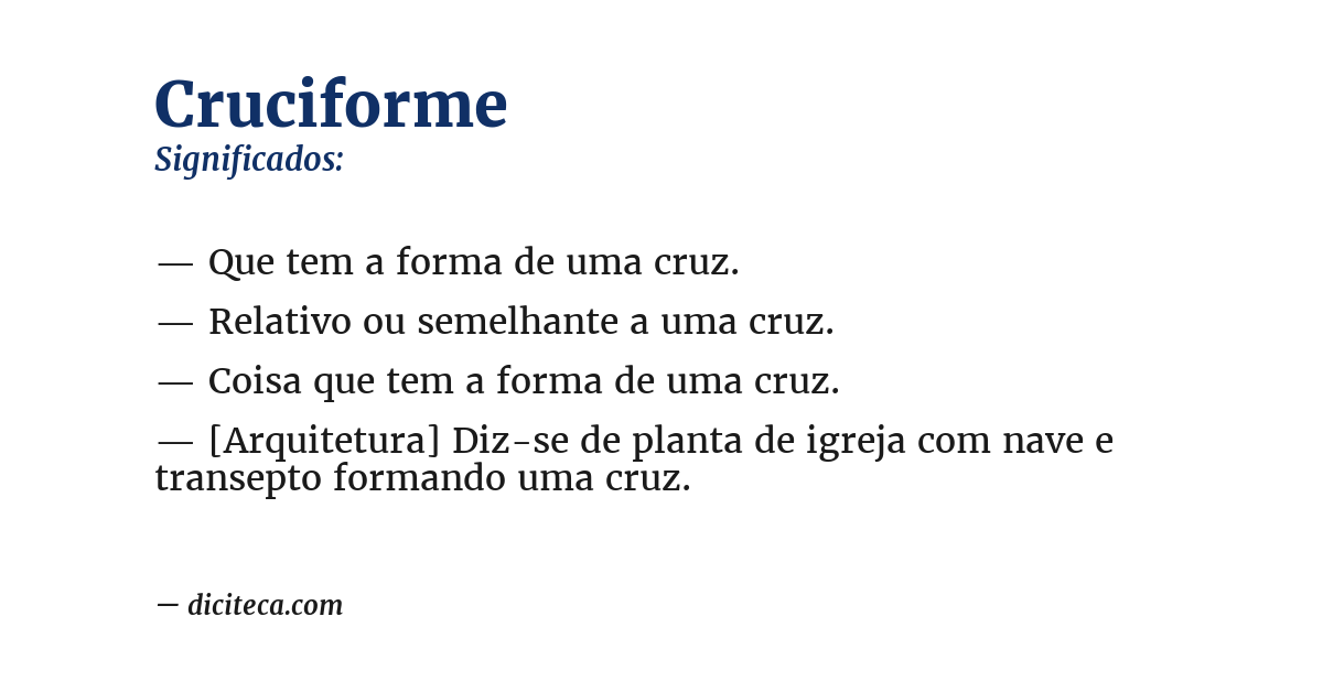 Significado de cruciforme