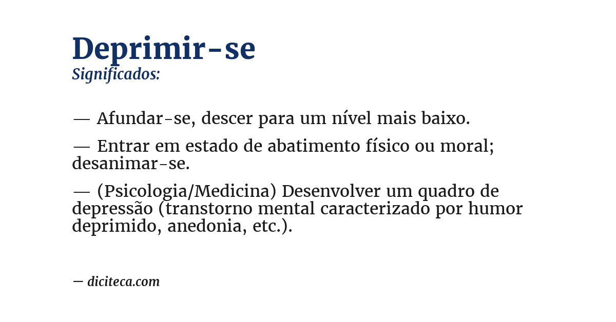 Significado de deprimir-se