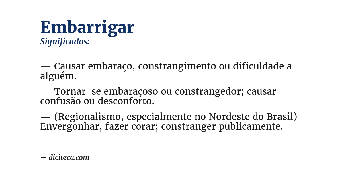 Significado de embarrigar