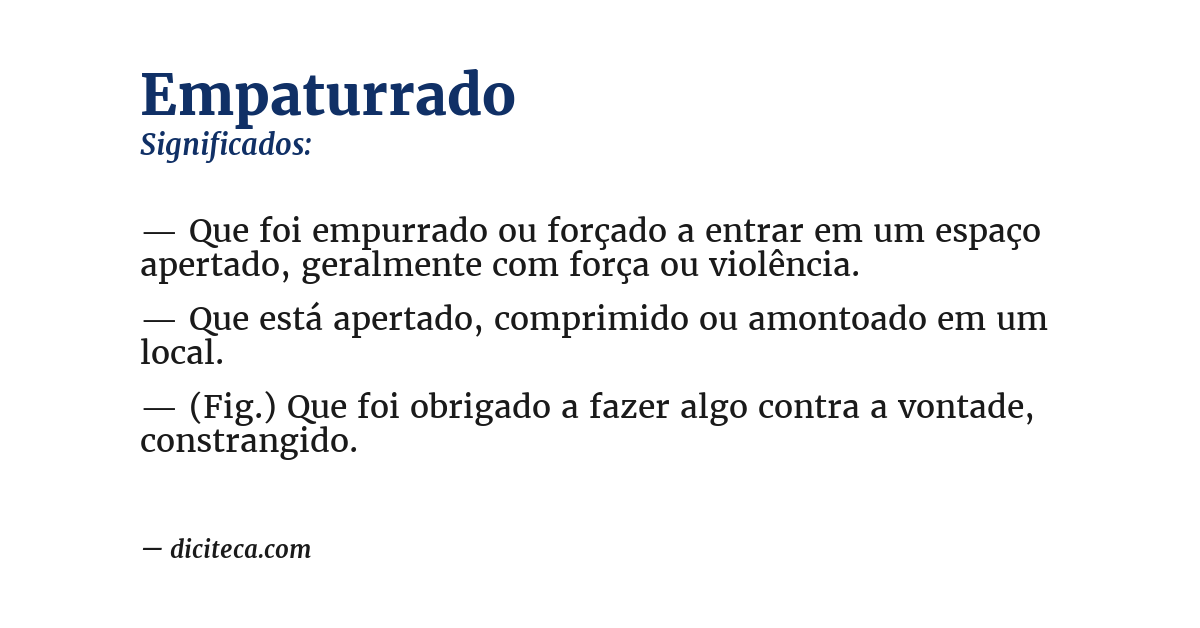 Significado de empaturrado