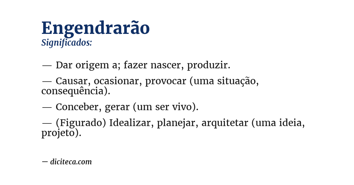 Significado de engendrarão
