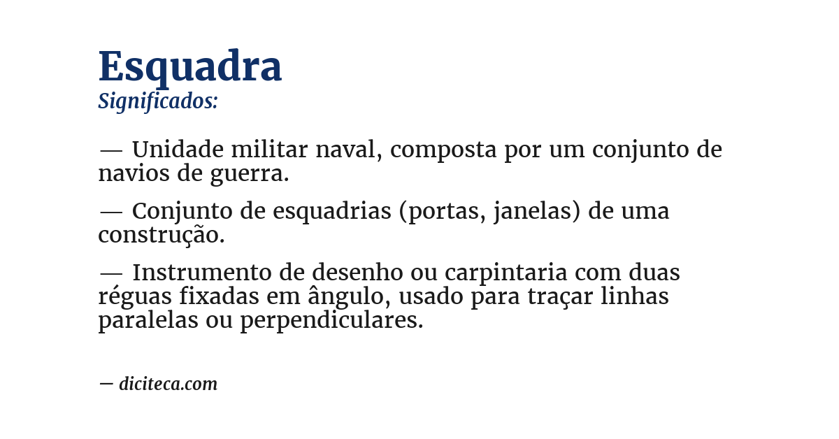 Significado de esquadra