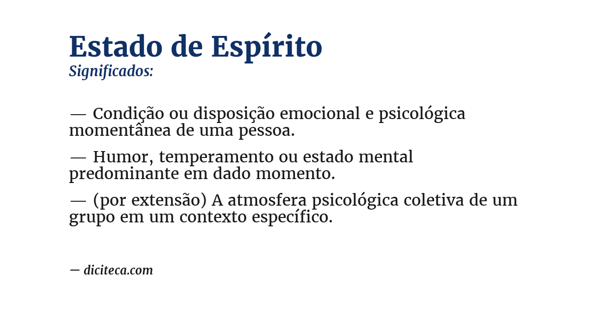 Significado de estado de espírito